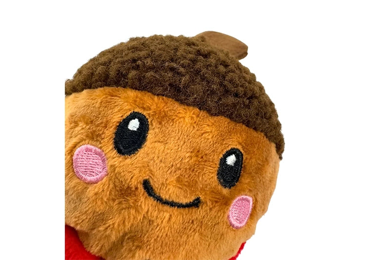 CHRISTMAS CHESTNUT SQUEAKER BALL DOG TOY (SIZE: M)