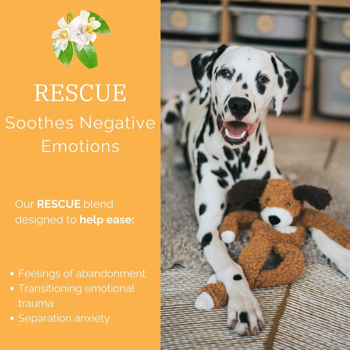 AROMADOG RESCUE STUFFINGLESS SECURITY BLANKET WITH THERAPEUTIC ESSENTIAL OILS