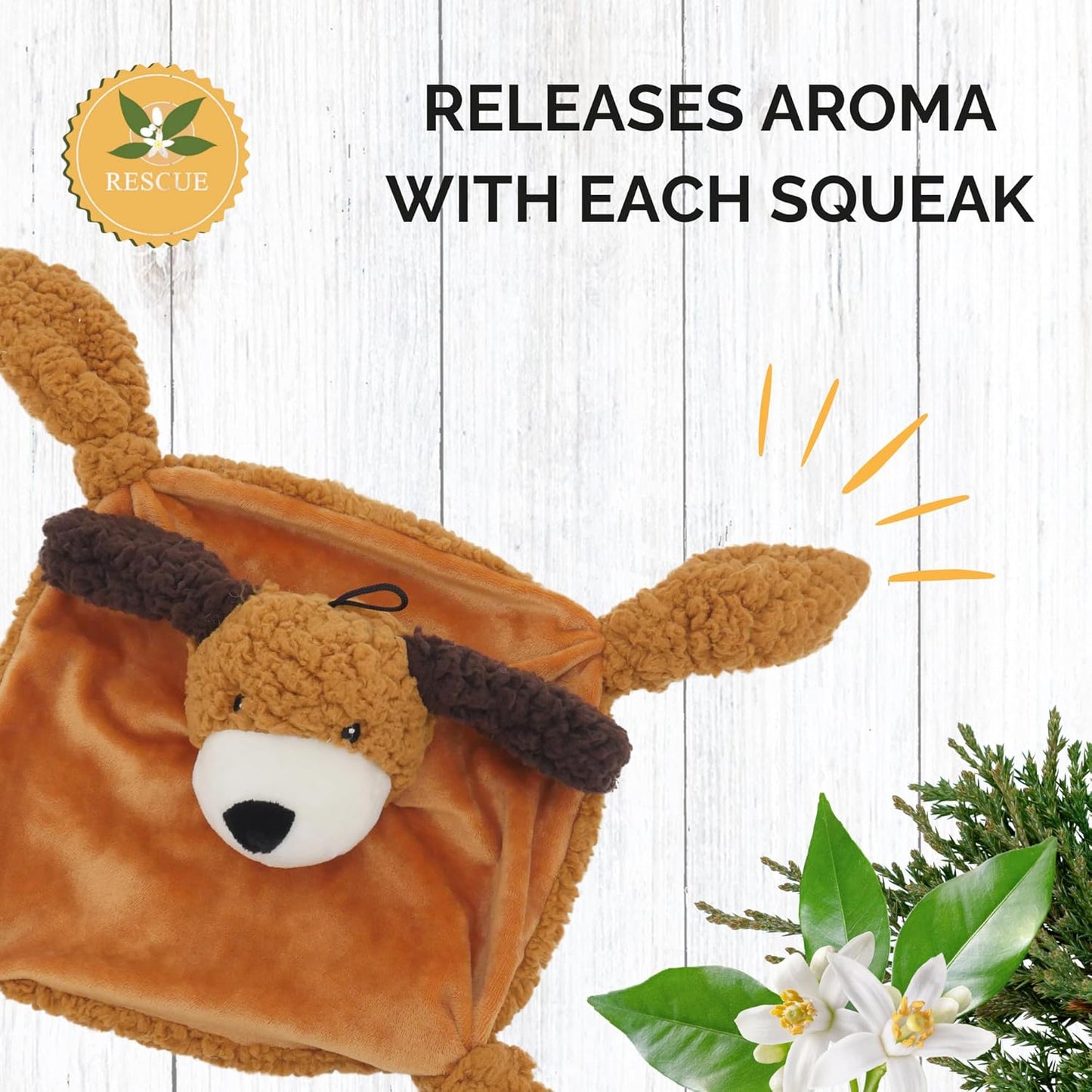 AROMADOG RESCUE STUFFINGLESS SECURITY BLANKET WITH THERAPEUTIC ESSENTIAL OILS