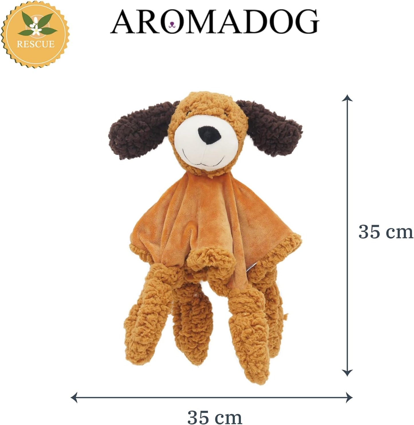 AROMADOG RESCUE STUFFINGLESS SECURITY BLANKET WITH THERAPEUTIC ESSENTIAL OILS