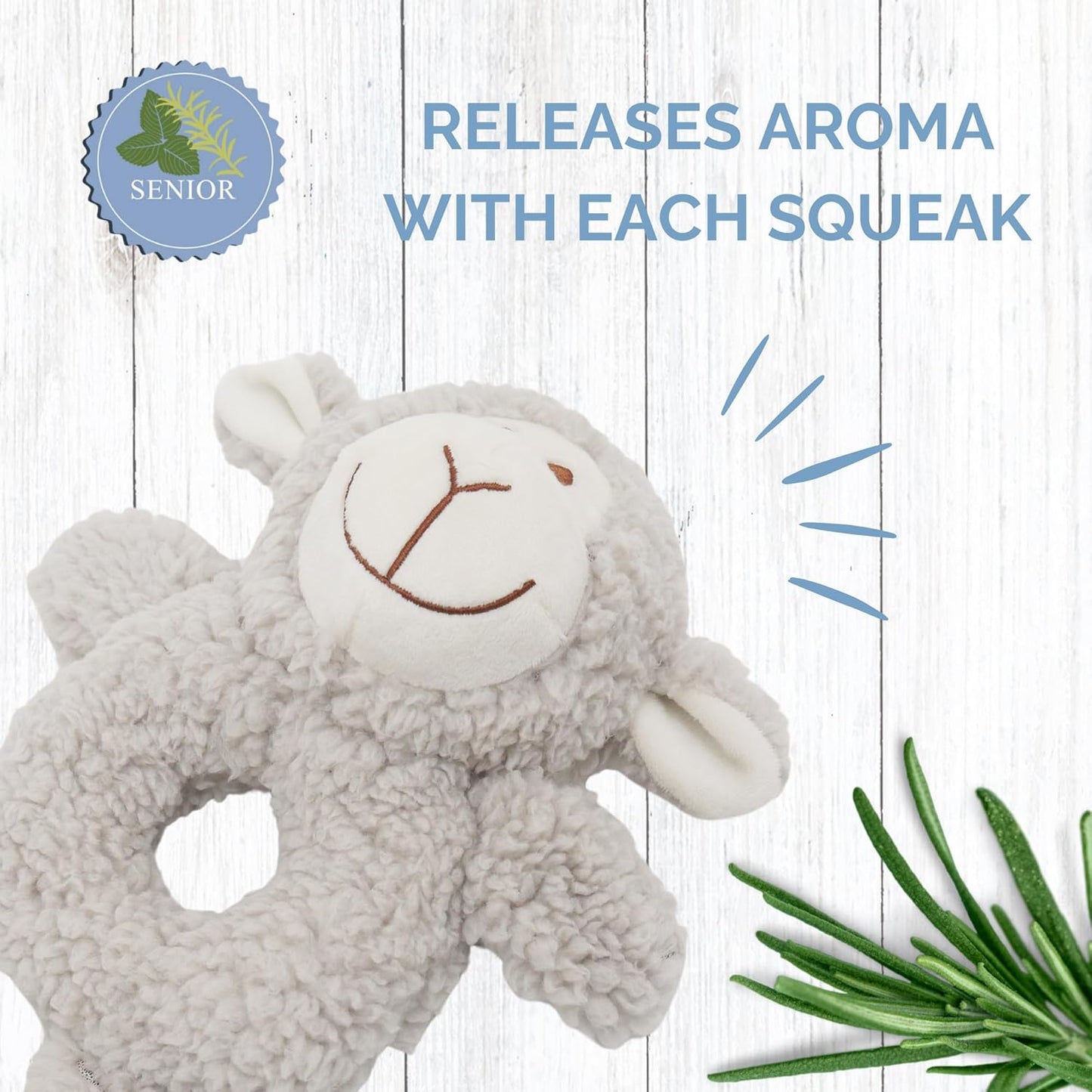 AROMADOG SENIOR FLEECE RING BODY SCENTED CALMING PLUSH WITH THERAPEUTIC ESSENTIAL OILS