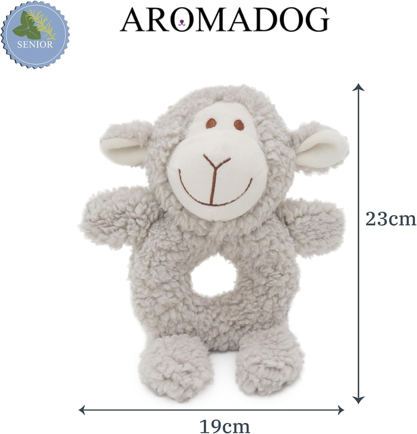 AROMADOG SENIOR FLEECE RING BODY SCENTED CALMING PLUSH WITH THERAPEUTIC ESSENTIAL OILS