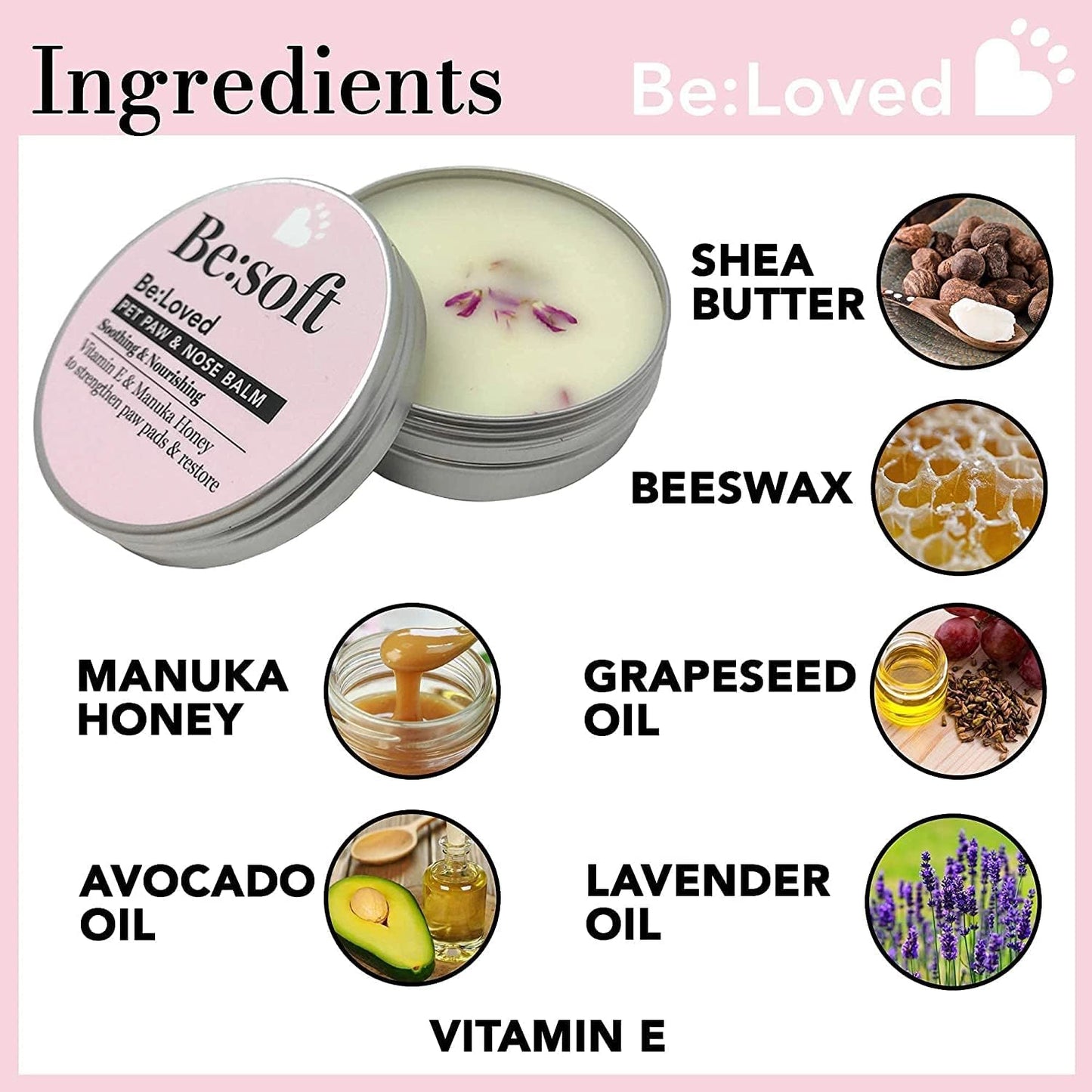 BE:SOFT NATURAL DOG NOSE BALM & DOG PAW BALM