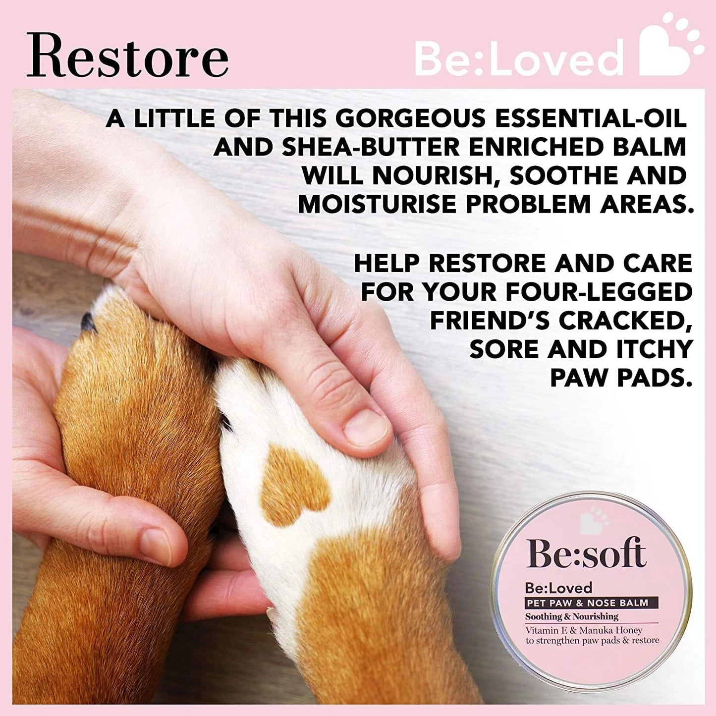 BE:SOFT NATURAL DOG NOSE BALM & DOG PAW BALM