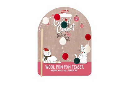 CUPID AND COMET WOOL POMPOM CAT TEASER WAND