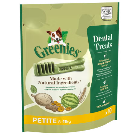 GREENIES™ ORIGINAL ADULT PETITE DOG TREATS 10 X DENTAL CHEWS 170g