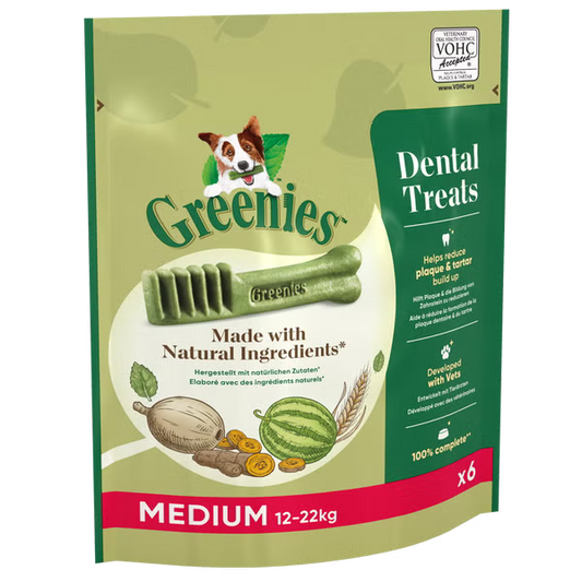 GREENIES™ ORIGINAL ADULT REGULAR DOG TREATS 6 X DENTAL CHEWS 170g