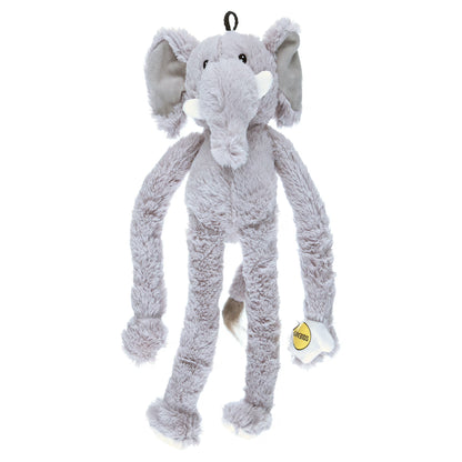 SWINGIN’ SAFARI ELEPHANT PLUSH SQUEAK SOUND INTERACTIVE DOG TOY
