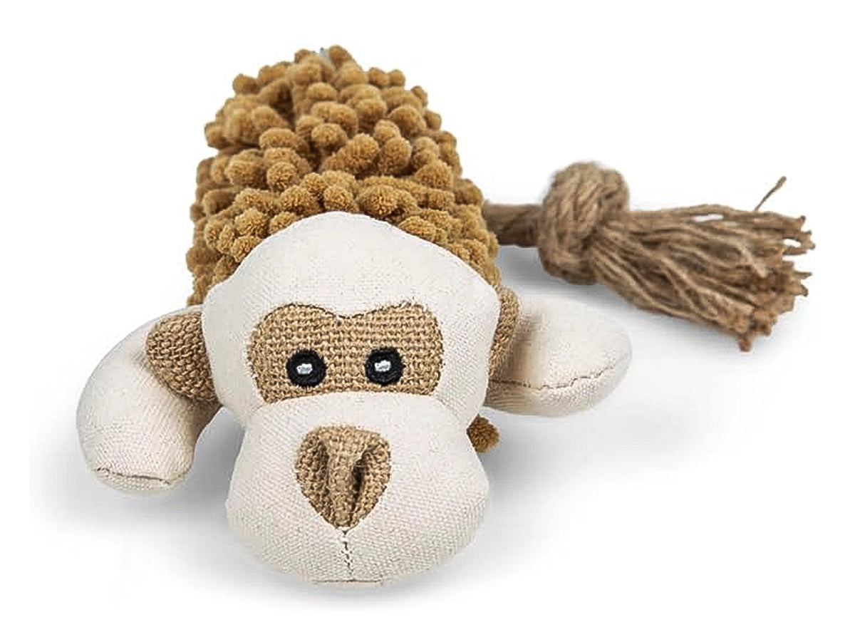 PETFACE BUDDIES SHAGGY MONKEY PLUSH DOG TOY