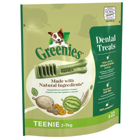 GREENIES™ ORIGINAL ADULT TEENIE DOG TREATS 22 X DENTAL CHEWS 170g