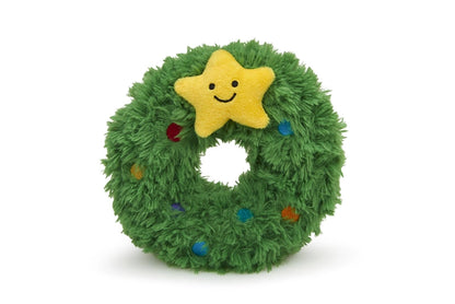 REMY WREATH PLUSH &RUBBER DOG TOY (SIZE: M)