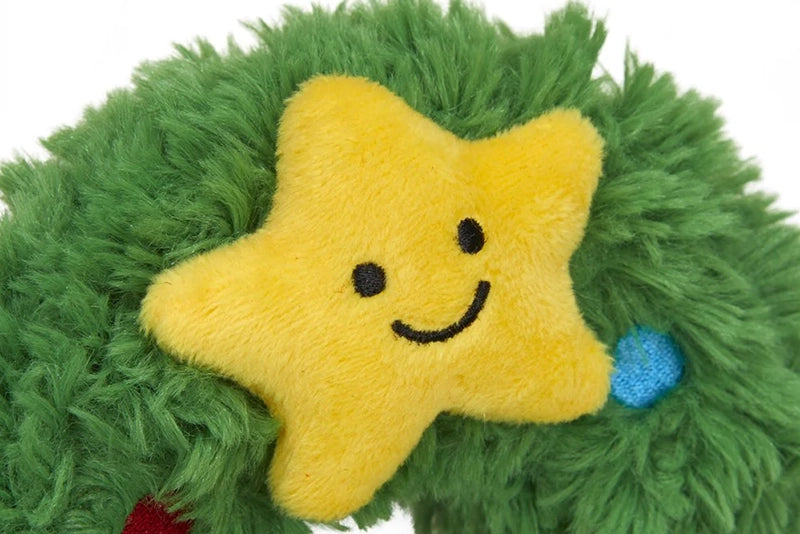 REMY WREATH PLUSH &RUBBER DOG TOY (SIZE: M)