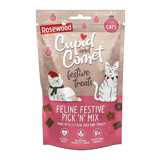 ROSEWOOD CUPID & COMET FELINE FESTIVE PICK N MIX 180g