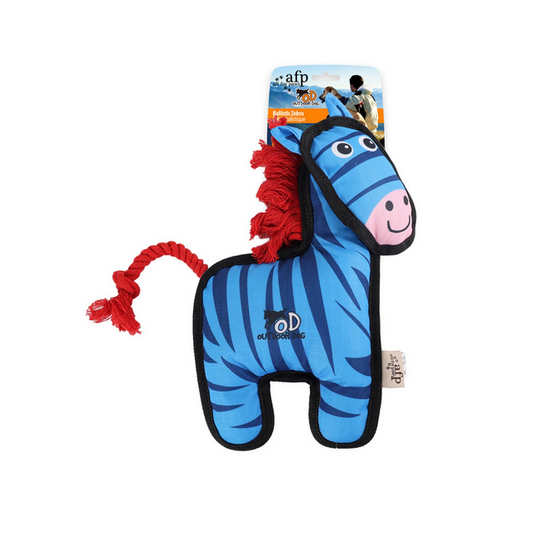ALL FOR PAWS OUTDOOR BALLISTIC ZEBRA DOG TOY