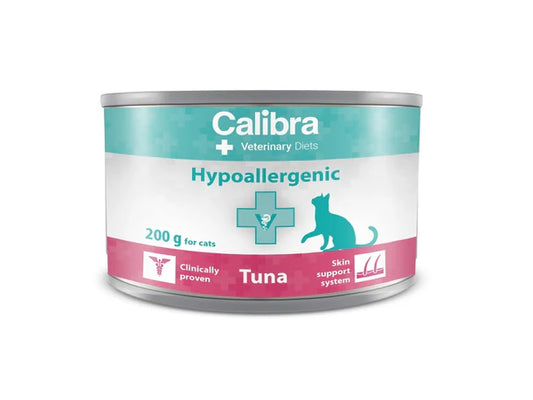 CALIBRA VETERINARY DIET CAT HYPOALLERGENIC TUNA CAN 200G PK6 - Bullard.Vet