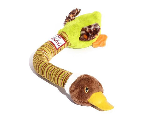 GIGWI CRUNCHY NECK PLUSH FRIENDZ DUCK DOG TOY